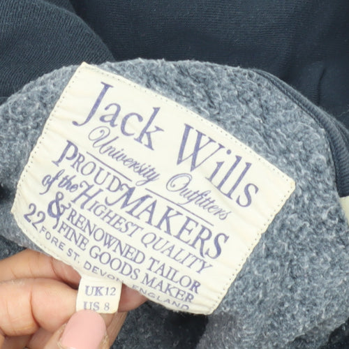 Jack Wills Women's Blue Pullover Hoodie Size 12