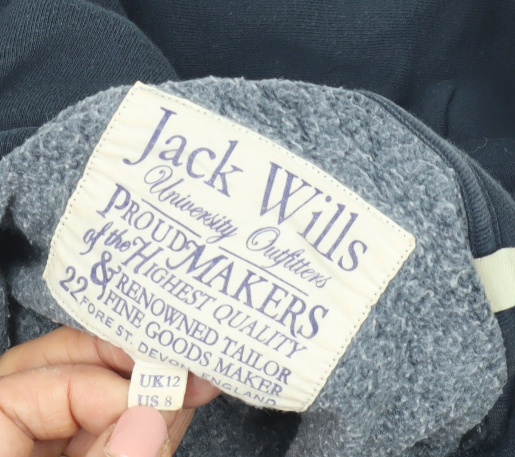 Jack Wills Women's Blue Pullover Hoodie Size 12