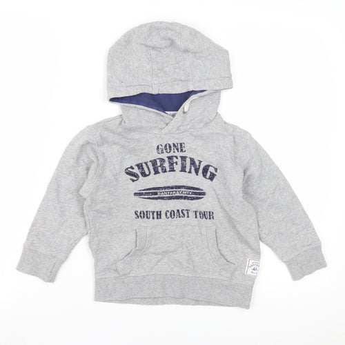 Mandarcy Boys Grey Pullover Hoodie, Age 2-3 Years, Surf Theme