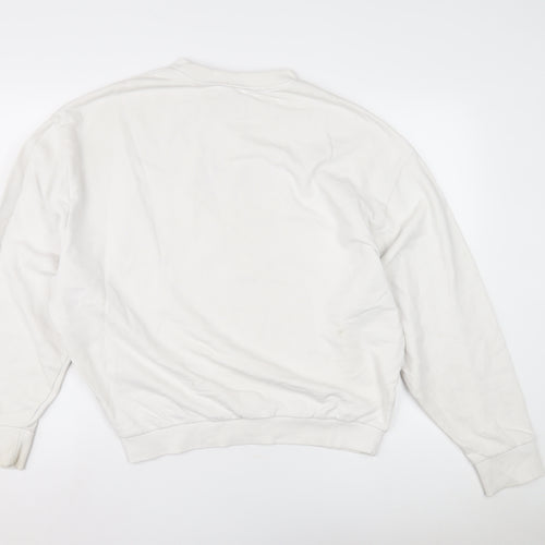 Collusion Men’s White Graphic Print Sweatshirt M