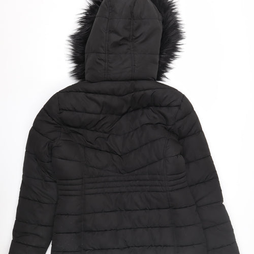 New Look Women's Black Puffer Jacket Size 12