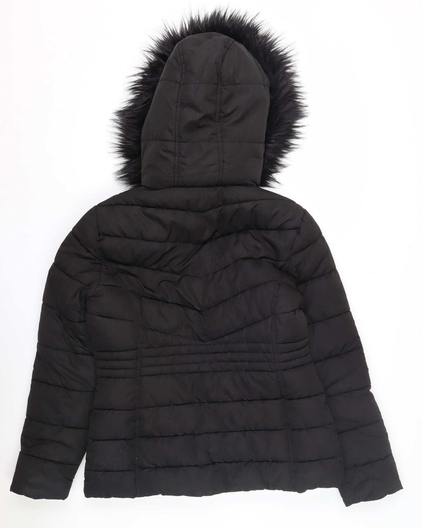 New Look Women's Black Puffer Jacket Size 12