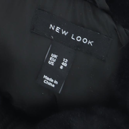 New Look Women's Black Puffer Jacket Size 12