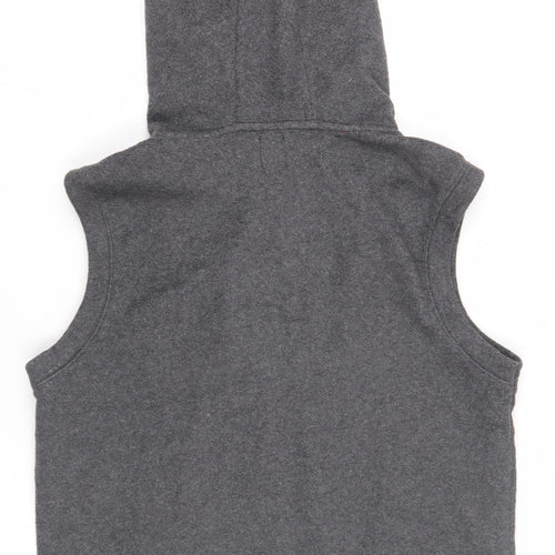 GAP Women's Grey Sleeveless Hooded Waistcoat Size M