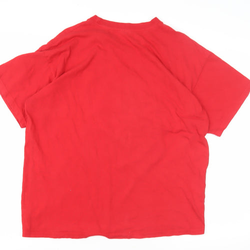 B&C Collection Red Monotonix Graphic Men's T-Shirt M