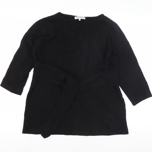 Great Plains Women Black Boat Neck Jumper S