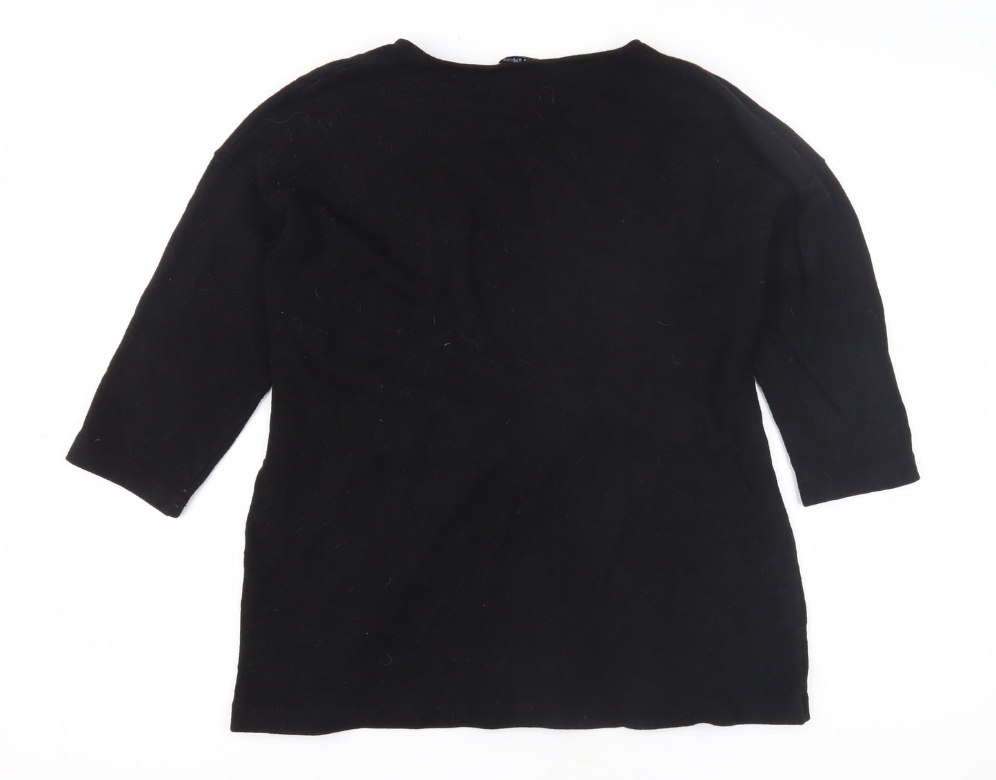 Great Plains Women Black Boat Neck Jumper S