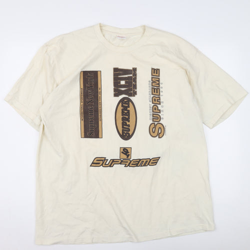 Supreme Men's Beige XL Graphic T-Shirt