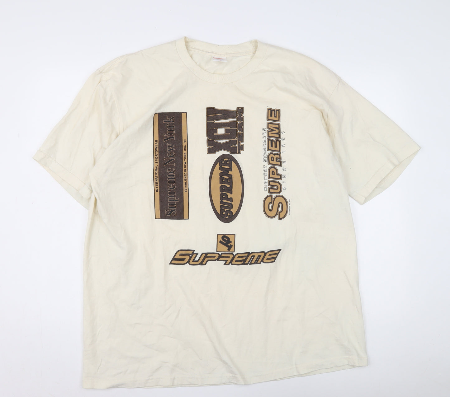Supreme Men's Beige XL Graphic T-Shirt