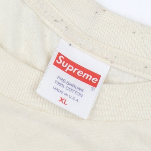 Supreme Men's Beige XL Graphic T-Shirt