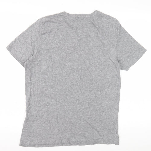 Jack & Jones Men's Grey Graphic T-Shirt Size S