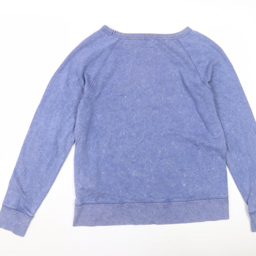 Gap Women Blue Sweatshirt, Graphic Print, Size S