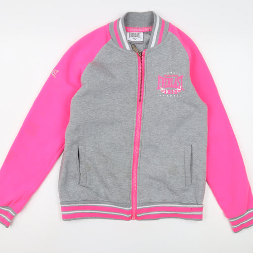 Everlast Women's Grey & Pink Varsity Jacket Size 14