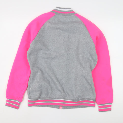 Everlast Women's Grey & Pink Varsity Jacket Size 14