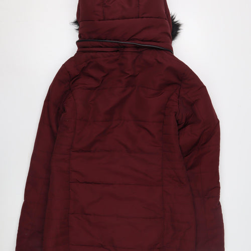 Brave Soul Women's Red Puffer Jacket Size 10