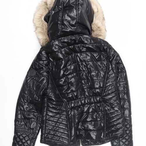 River Island Women’s Black Puffer Jacket Size 14