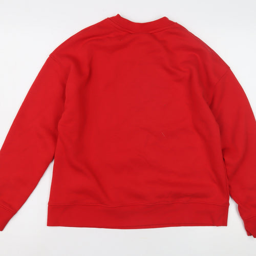 Disney Women's Red Mickey Sweatshirt Size 10 - Cartoon Pullover