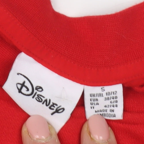 Disney Women's Red Mickey Sweatshirt Size 10 - Cartoon Pullover