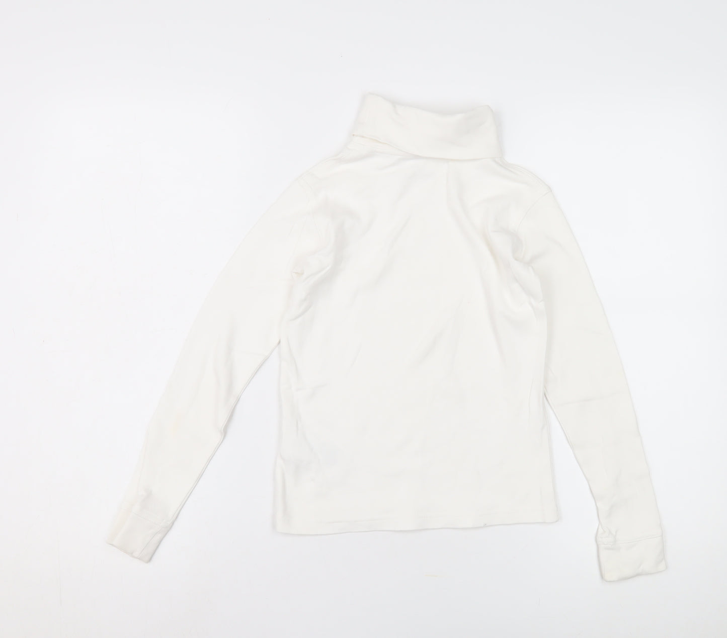 Mountain Warehouse Girls White Cotton Roll Neck T-Shirt 10 Years