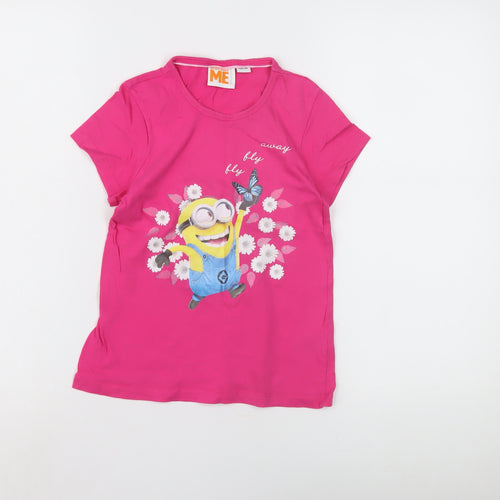 Despicable Me Girls Pink Minions T-Shirt 5-6 Years
