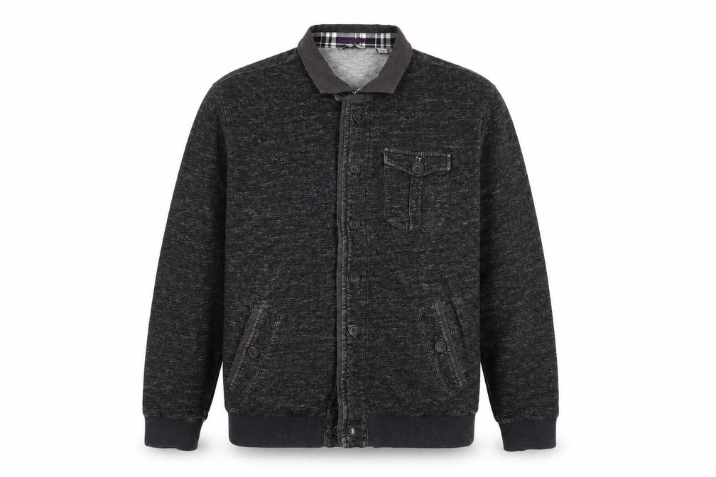 Front view of Ted Baker Black Men's XL Basic Cotton Jacket