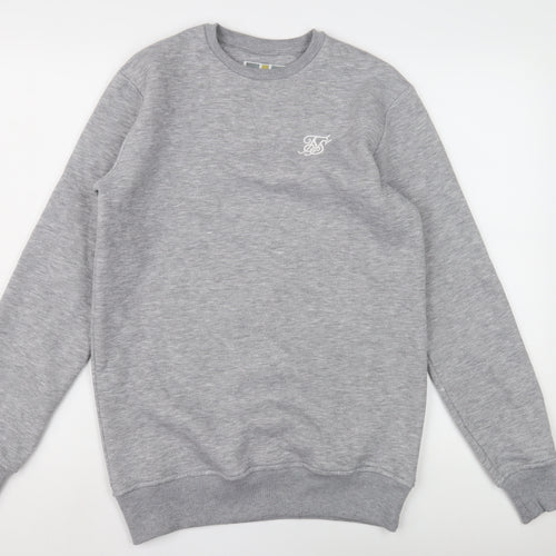 SikSilk Men's Grey Pullover Sweatshirt XS