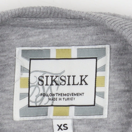 SikSilk Men's Grey Pullover Sweatshirt XS