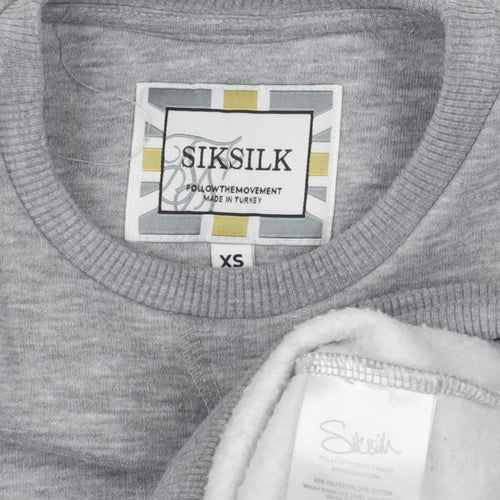 SikSilk Men's Grey Pullover Sweatshirt XS