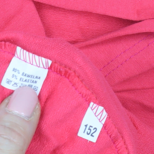 Mickey Mouse Girls Pink Cartoon Hoodie, Size 158