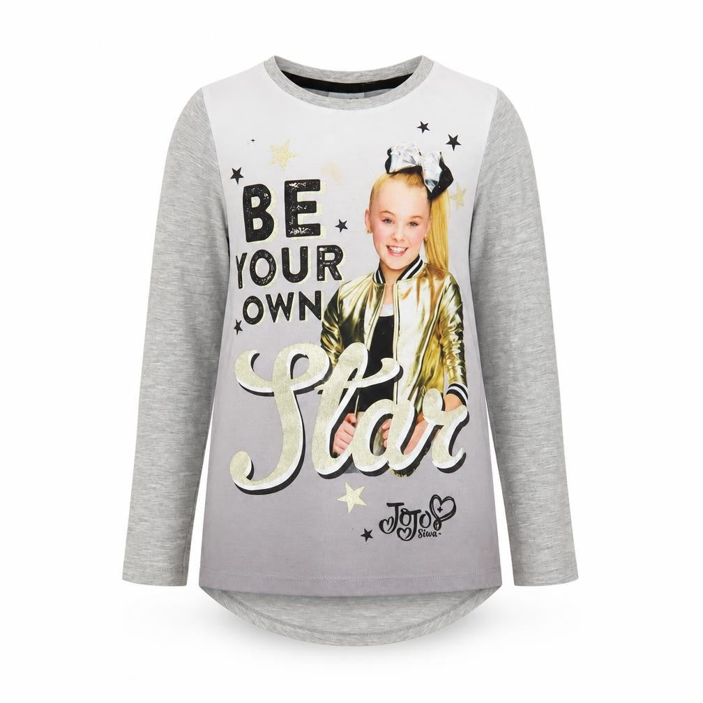 George Girls Grey JoJo Siwa Graphic Long Sleeve T-Shirt 6-7 Years