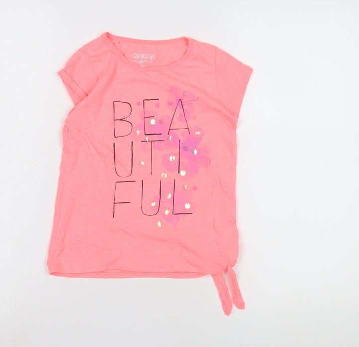OshKosh B’gosh Girls Pink Graphic T-Shirt - Size 7 Years