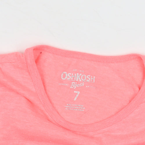 OshKosh B’gosh Girls Pink Graphic T-Shirt - Size 7 Years