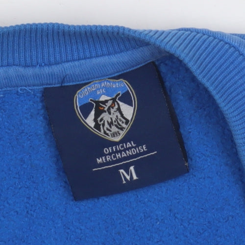 Oldham Athletic Men's Blue Logo Pullover Sweatshirt M