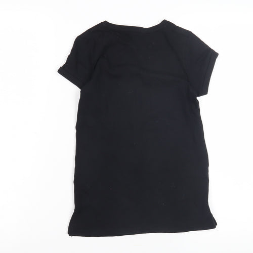 George Girls Black Motivational Graphic T-Shirt 7-8 Years