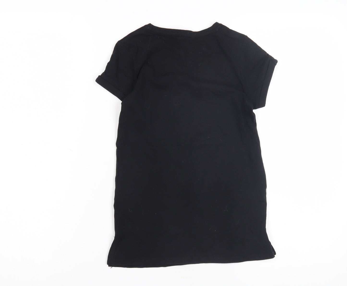 George Girls Black Motivational Graphic T-Shirt 7-8 Years