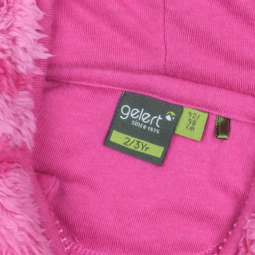 Gelert Pink Girls' Fleece Hoodie 2-3 Years Full Zip