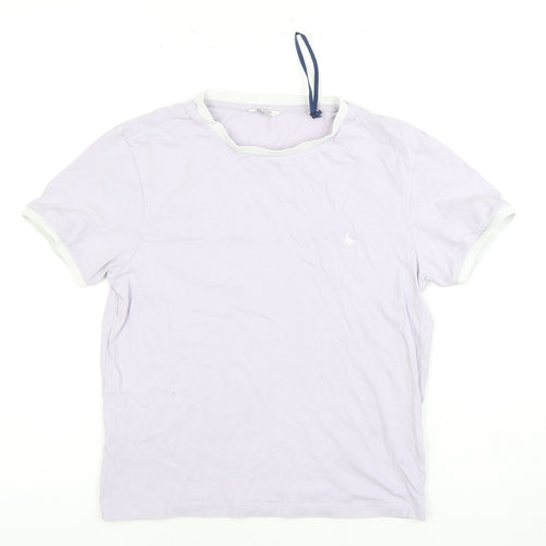 Jack Wills Women's Purple Ringer T-Shirt Size 10