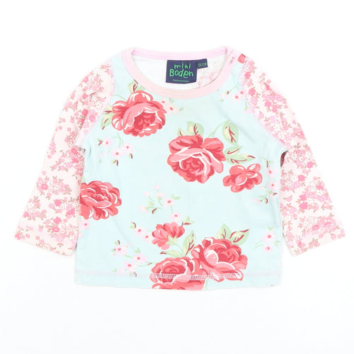 Mini Boden Unisex Baby Floral Long Sleeve Top 6-9 Months