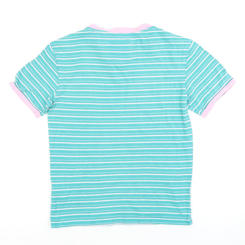 Jack Wills Women's Blue Striped T-Shirt Size 6