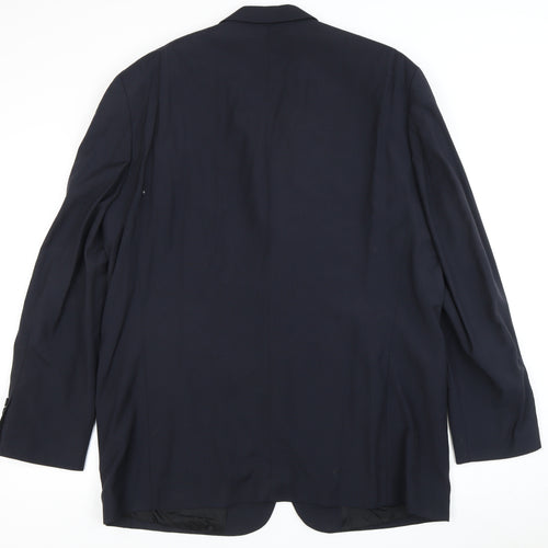 Moss Men’s Blue Wool Suit Jacket, Size 46R Formal Wear