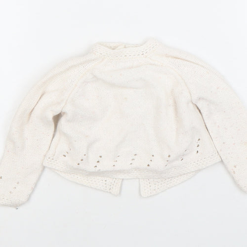 Mayern Unisex Ivory Cardigan 6-9M with Button Closure