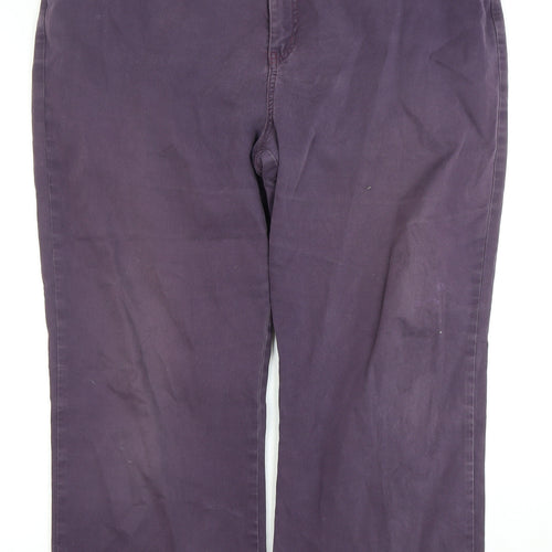 Marks and Spencer Women's Purple Relaxed Straight Jeans Size 20