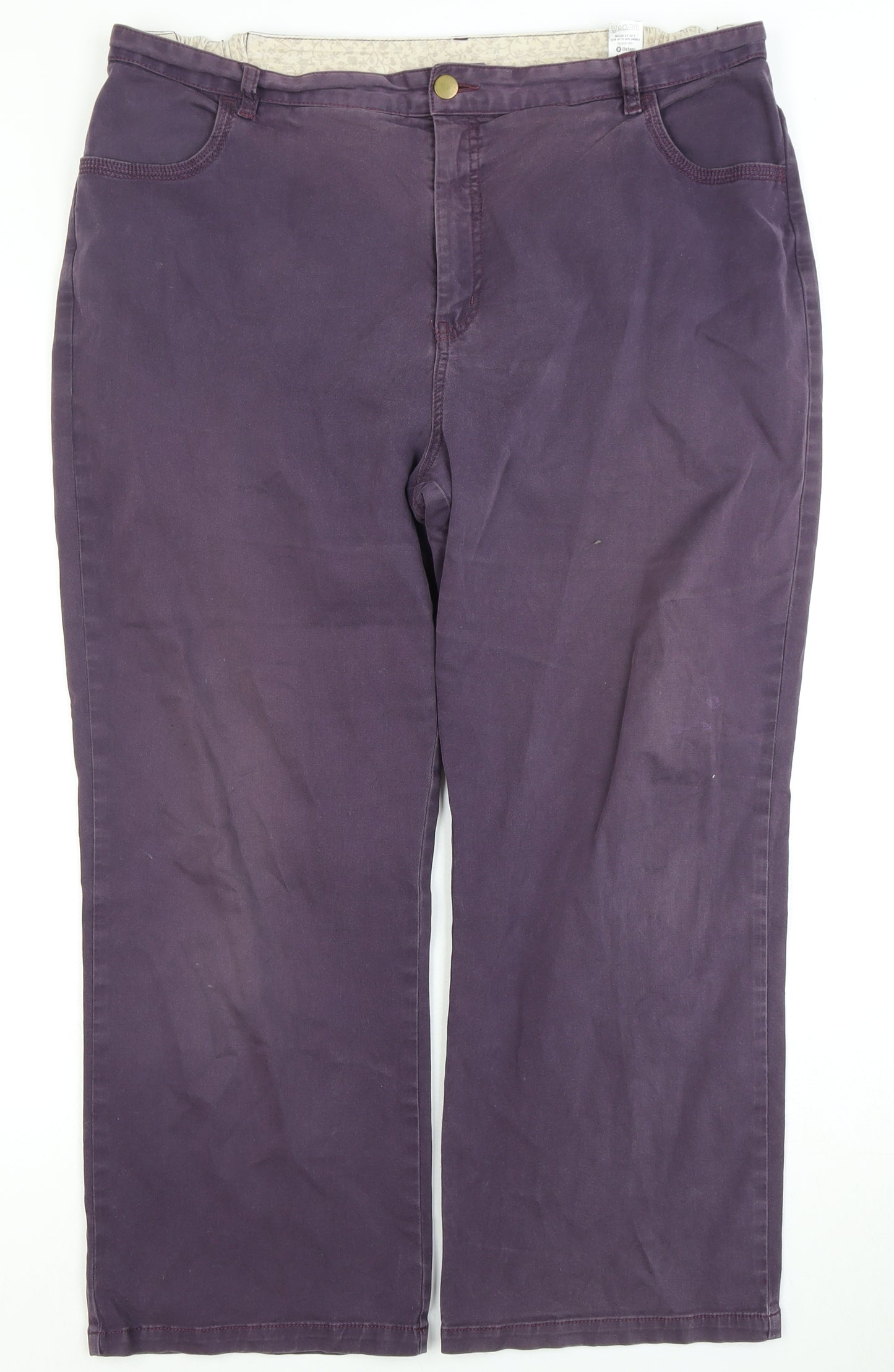 Marks and Spencer Women's Purple Relaxed Straight Jeans Size 20