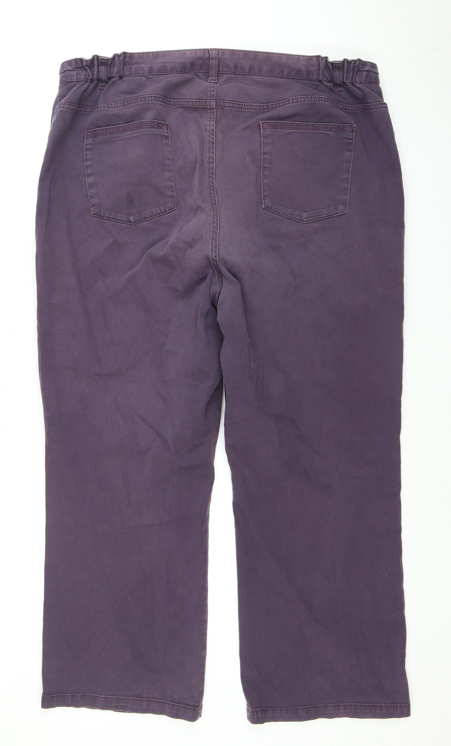Marks and Spencer Women's Purple Relaxed Straight Jeans Size 20
