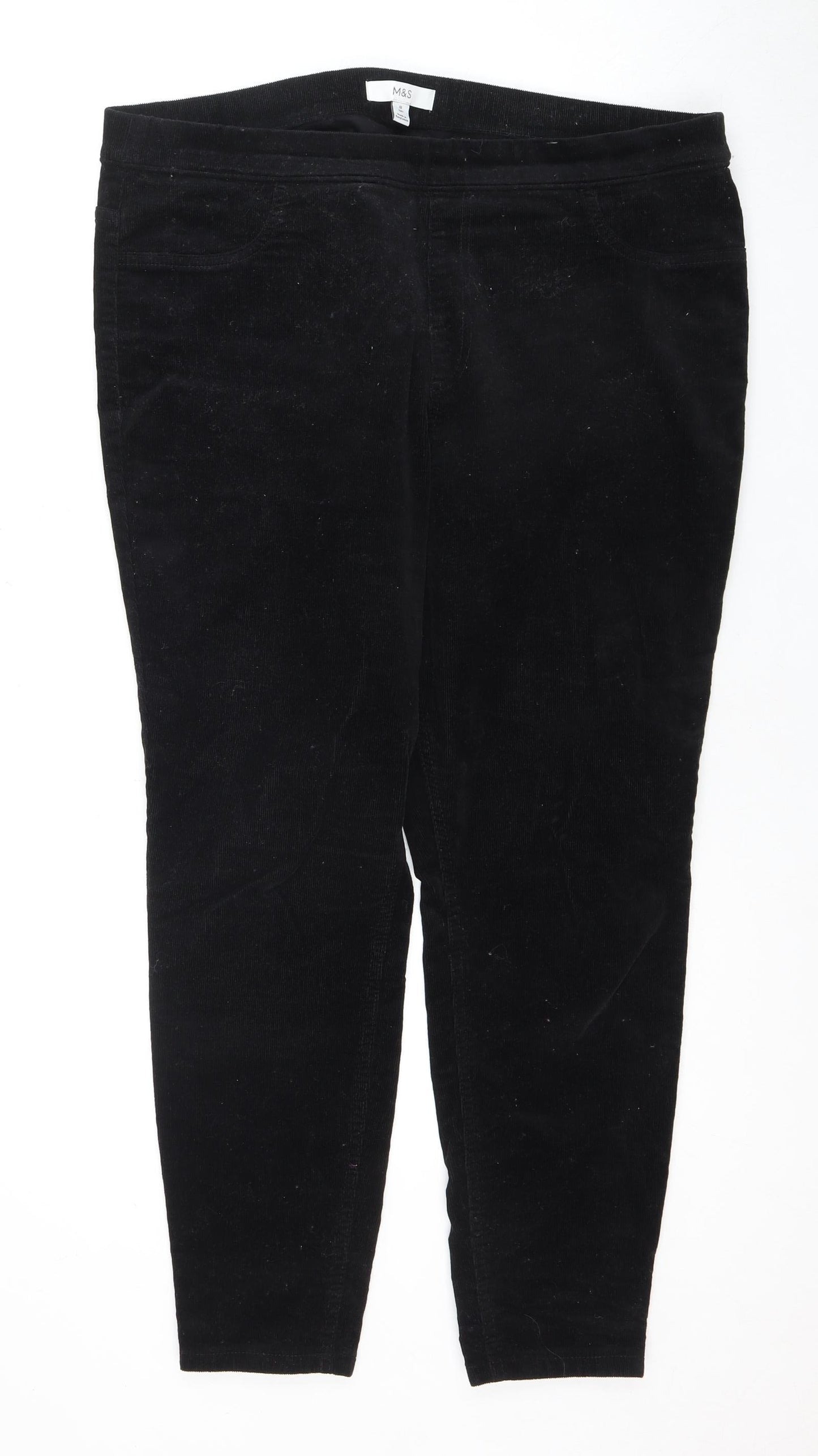 Marks and Spencer Women's Black Corduroy Jegging Size 18