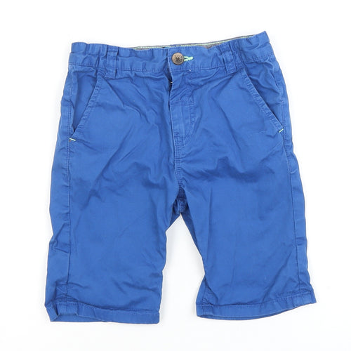 Blue Zoo Boys Blue Cotton Shorts Age 8 Excellent Condition