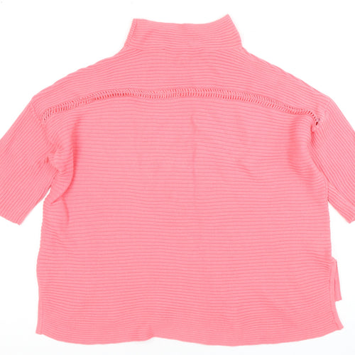 French Connection Pink Women's High Neck Knit Top