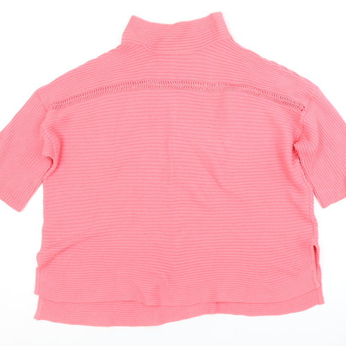 French Connection Pink Women's High Neck Knit Top