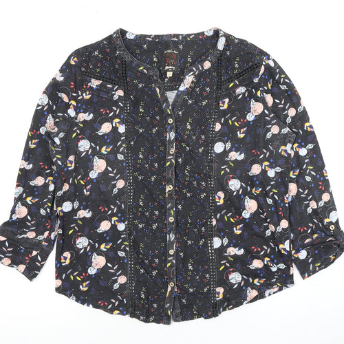 Mantaray Women's Multicoloured Floral Blouse Size 14