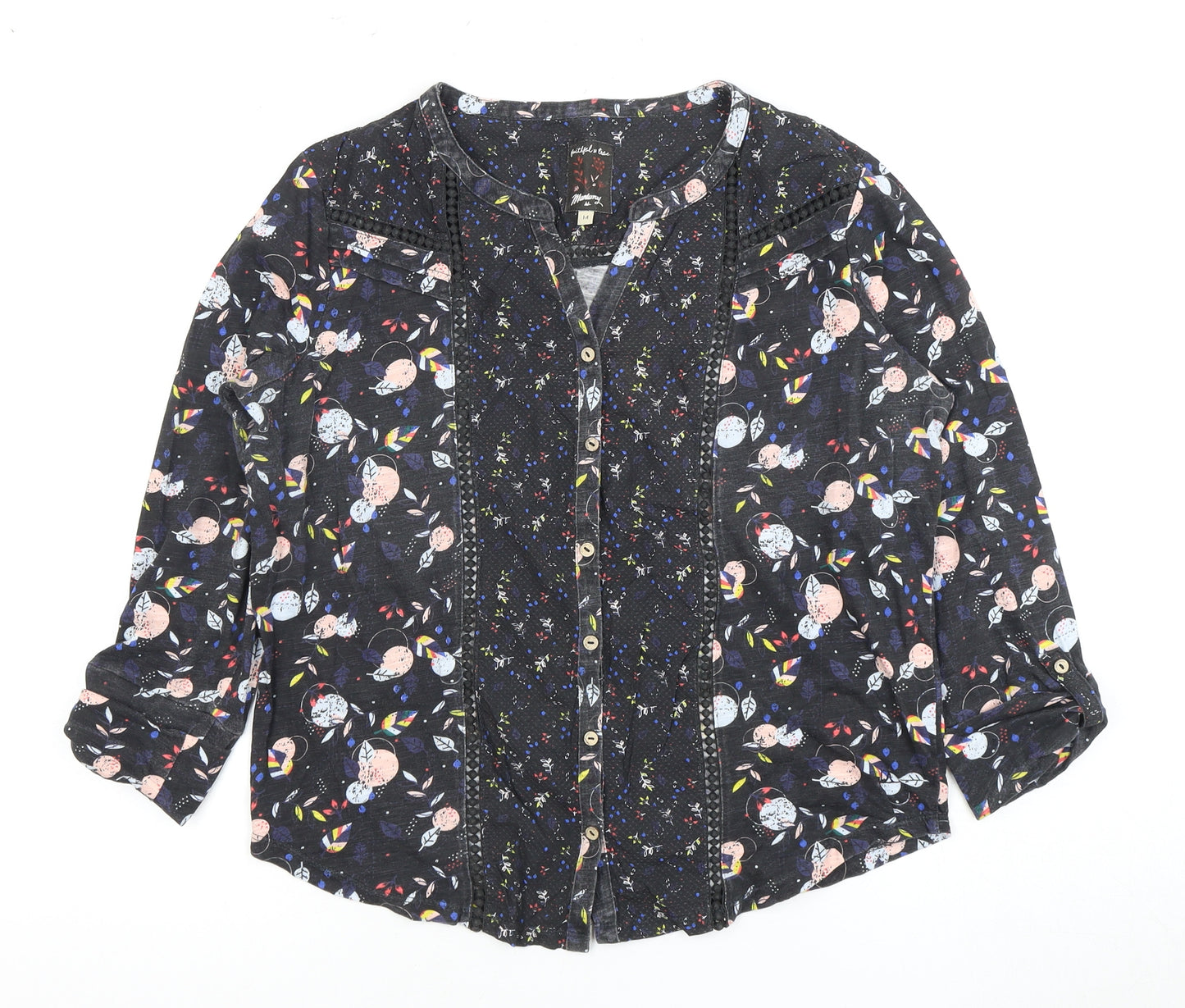 Mantaray Women's Multicoloured Floral Blouse Size 14